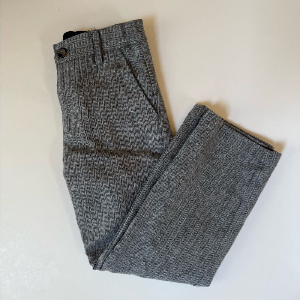 Janie and Jack Gray Herringbone Pants